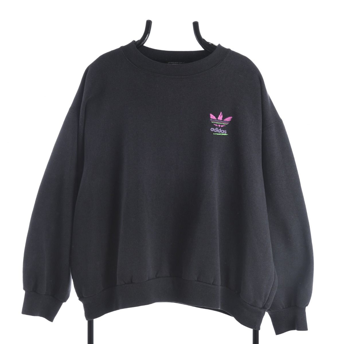 90s Adidas Black Sweatshirt (L)