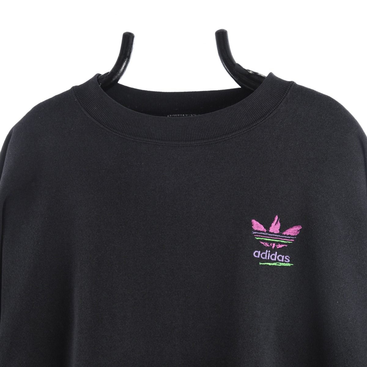 90s Adidas Black Sweatshirt (L)