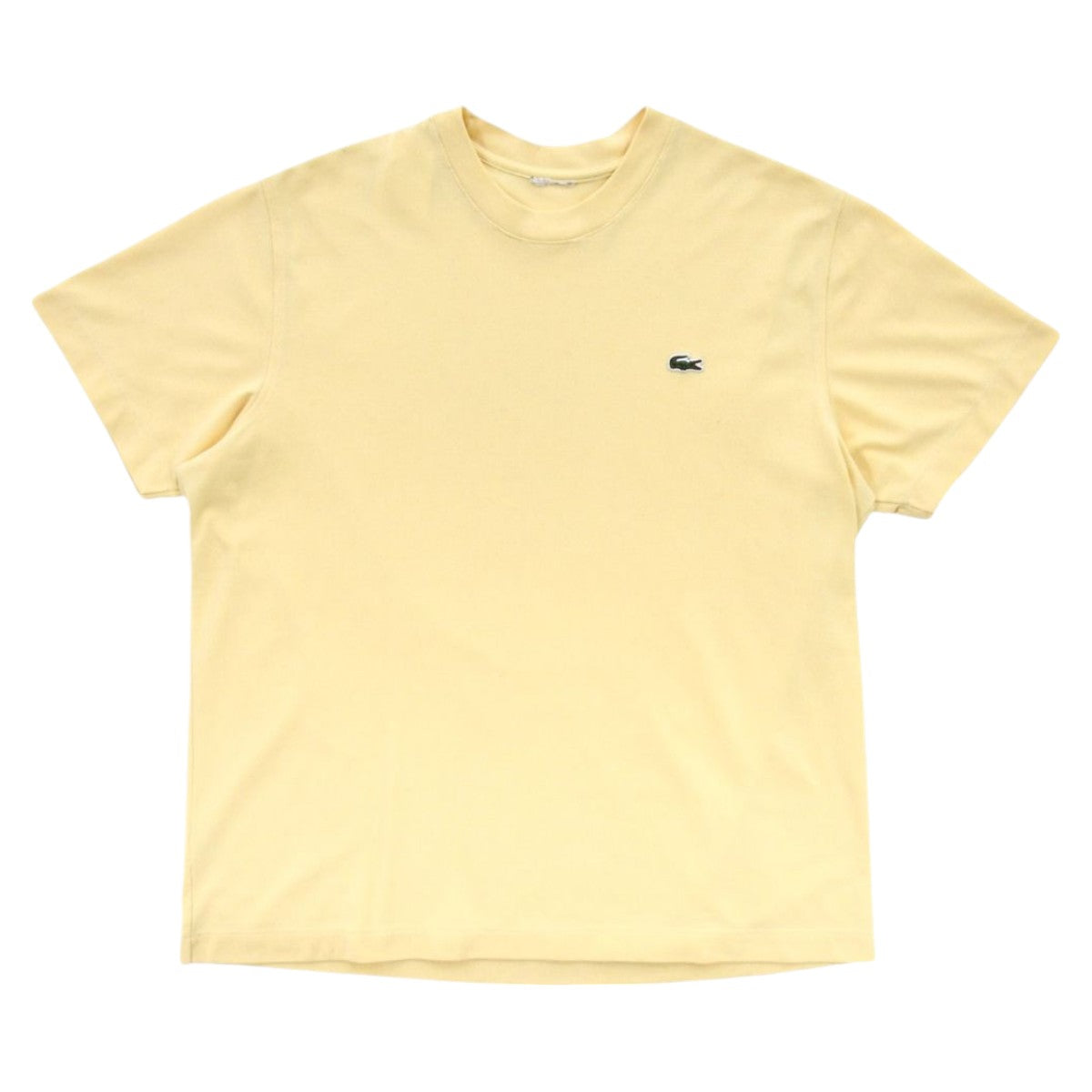 90s Lacoste Yellow Thick T-Shirt (M)