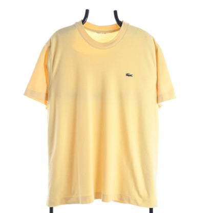 90s Lacoste Yellow Thick T-Shirt (M)