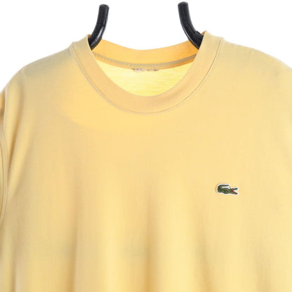 90s Lacoste Yellow Thick T-Shirt (M)