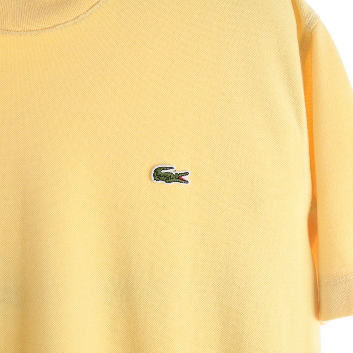 90s Lacoste Yellow Thick T-Shirt (M)