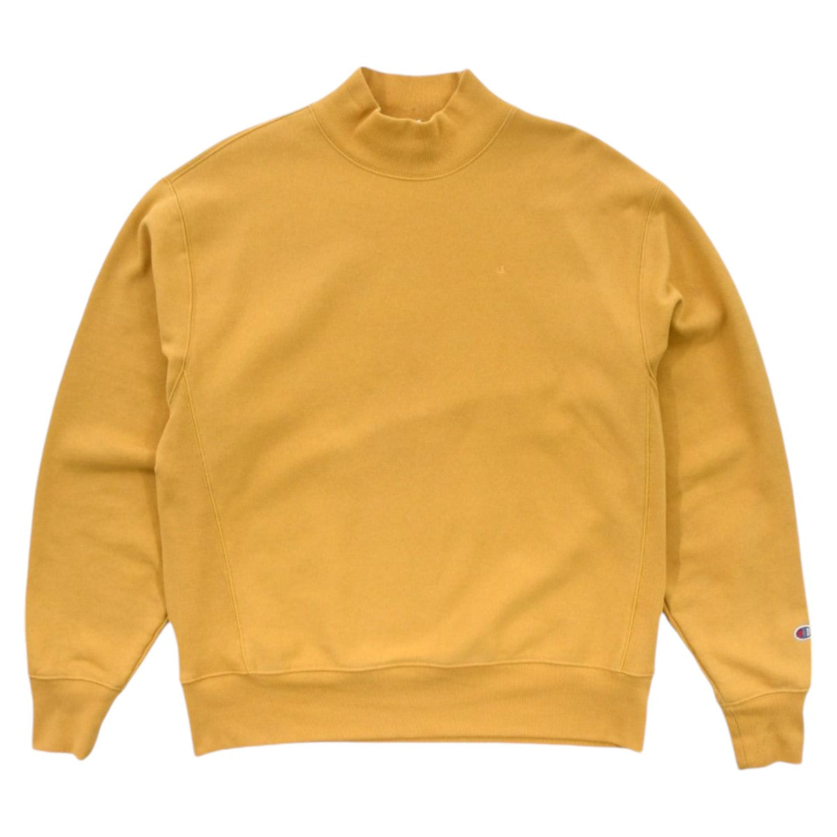 90s Champion Reverse Weave Mustard Embroidered Heavy Sweatshirt (L)