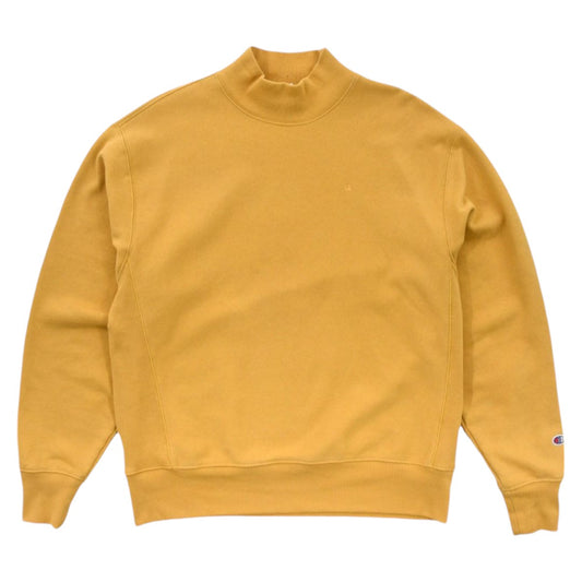 90s Champion Reverse Weave Mustard Embroidered Heavy Sweatshirt (L)