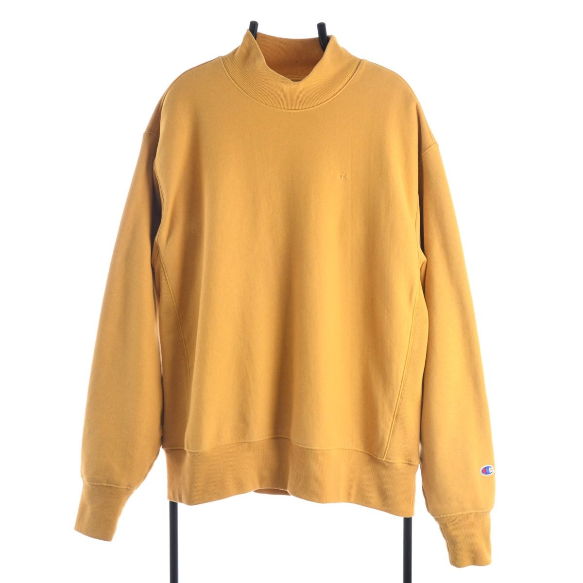 90s Champion Reverse Weave Mustard Embroidered Heavy Sweatshirt (L)