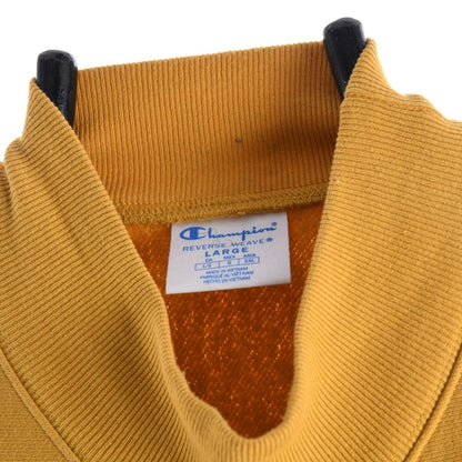 90s Champion Reverse Weave Mustard Embroidered Heavy Sweatshirt (L)