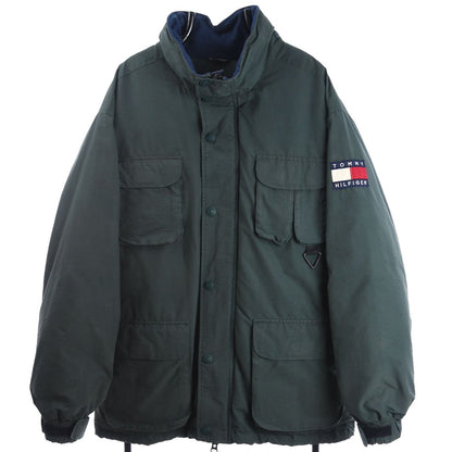 90s Tommy Hilfiger Green Puffer Jacket (XXL)