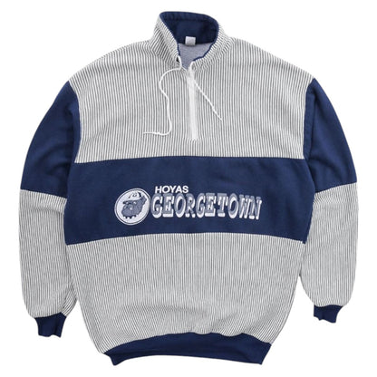 90s Georgetown Hoyas Navy 1/4 Zip Sweatshirt (L)