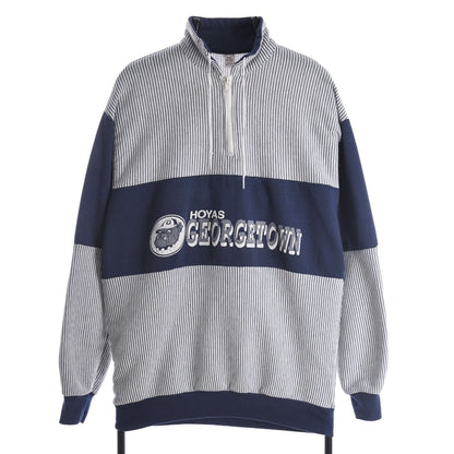 90s Georgetown Hoyas Navy 1/4 Zip Sweatshirt (L)