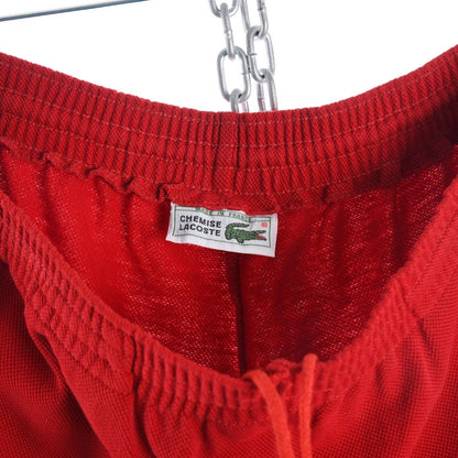 80s Lacoste Chemise Red Embroidered Cotton Tracksuit (M)