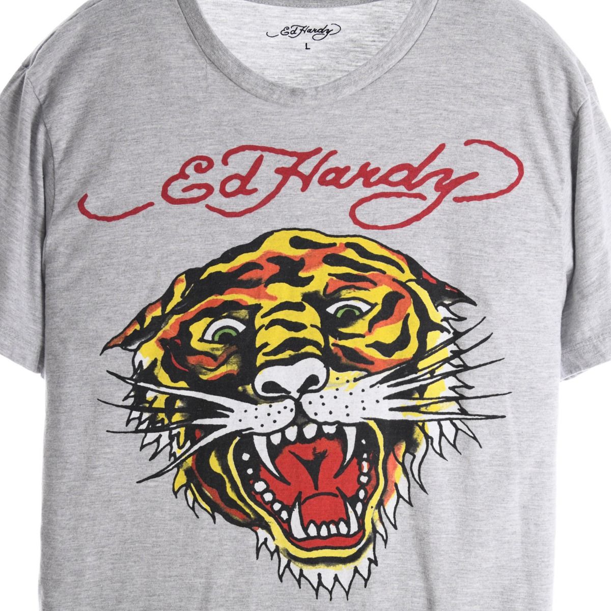 00s Ed Hardy Grey T-Shirt (M)