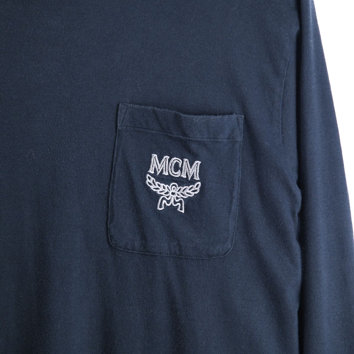 00s MCM Navy Embroidered T-Shirt (M)