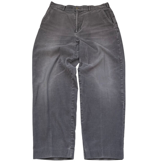 00s Grey Corduroy Straight Trousers (W34" x L31")