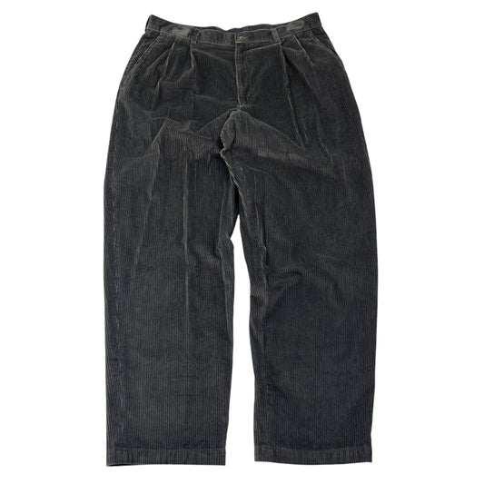 90s Grey Thick Corduroy Baggy Trousers (W36” x L30”)