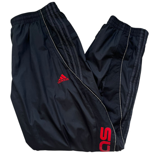 00s Adidas Clima 365 Black Baggy Tracksuit Bottoms (M)