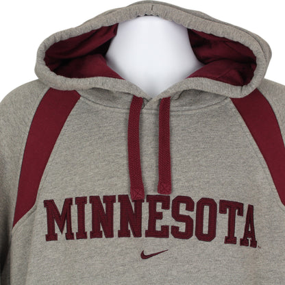 90s Nike Minnesota Uni. Grey Embroidered Hoodie (XL)