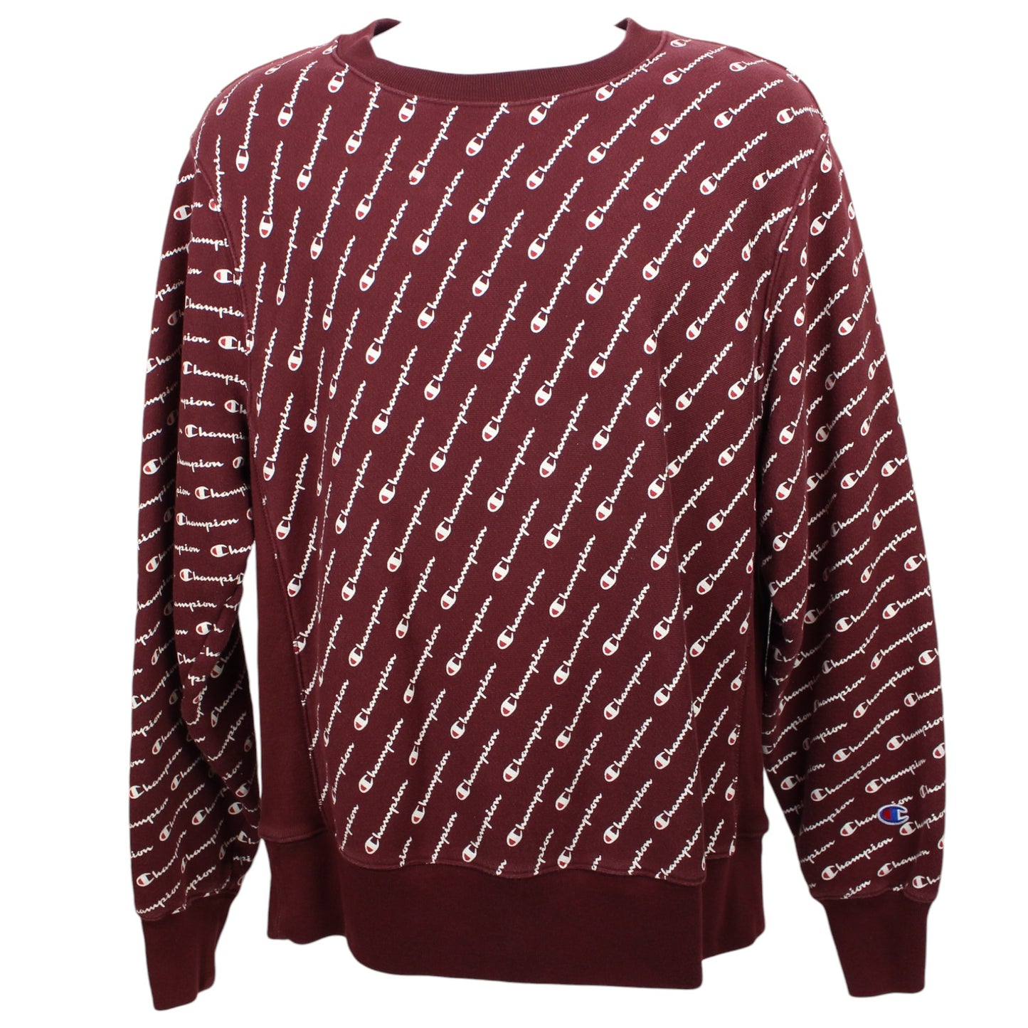 00s Champion Reverse Weave Burgundy Heavy Sweatshirt (L)