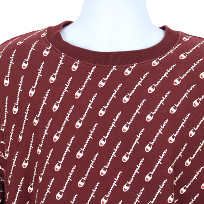 00s Champion Reverse Weave Burgundy Heavy Sweatshirt (L)