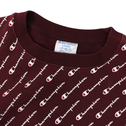 00s Champion Reverse Weave Burgundy Heavy Sweatshirt (L)