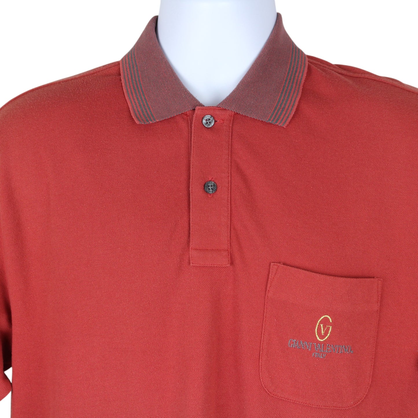 90s Gianni Valentino Red Polo Top (L)