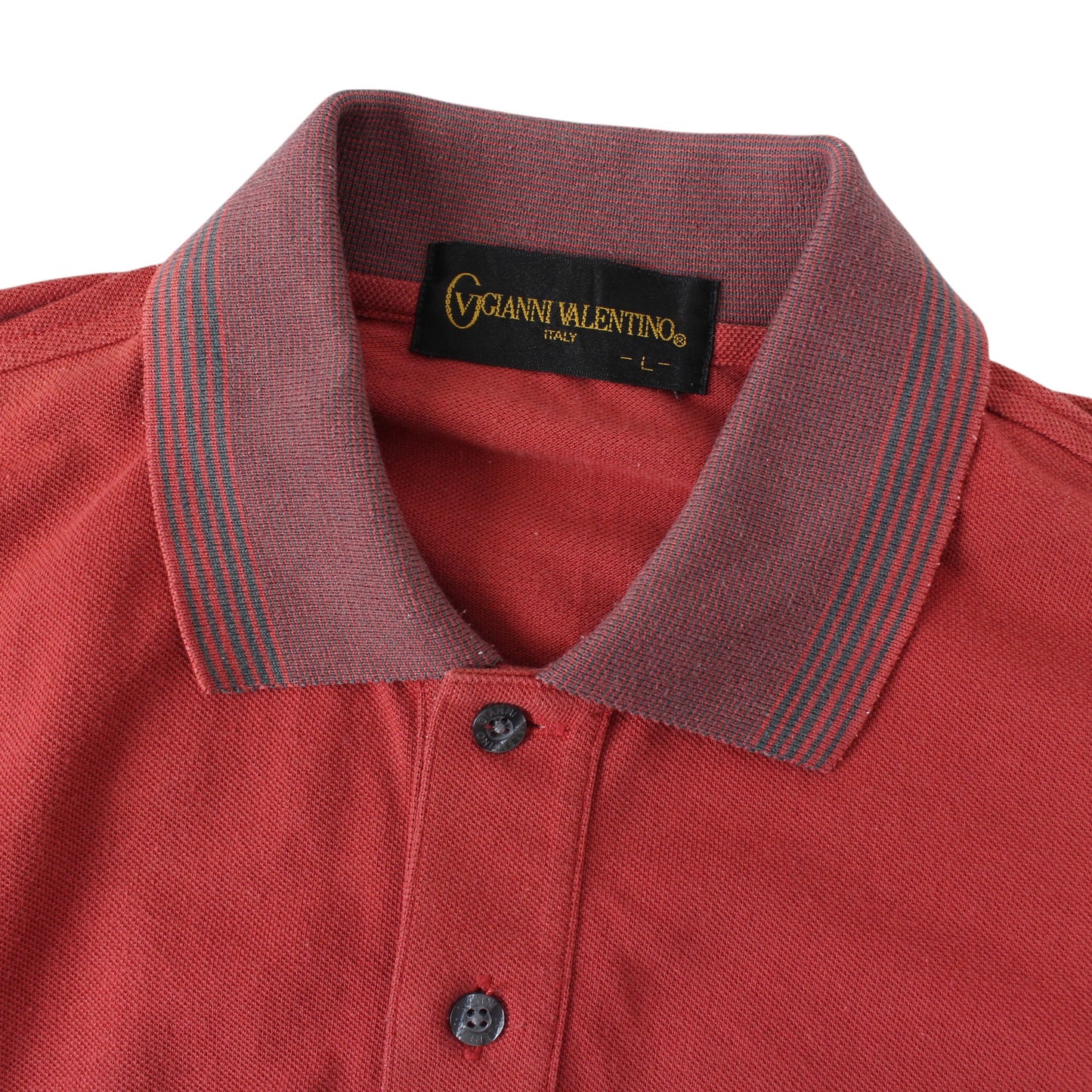 90s Gianni Valentino Red Polo Top (L)