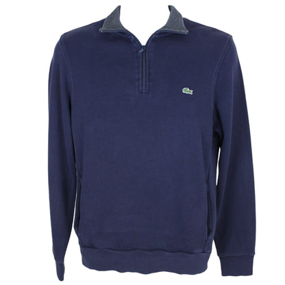 Lacoste Blue 1/4 Zip Sweatshirt (M)