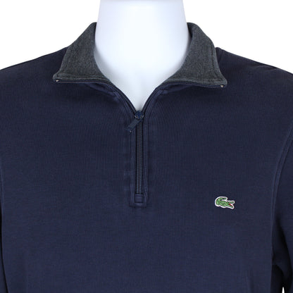 Lacoste Blue 1/4 Zip Sweatshirt (M)