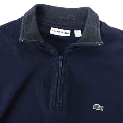 Lacoste Blue 1/4 Zip Sweatshirt (M)