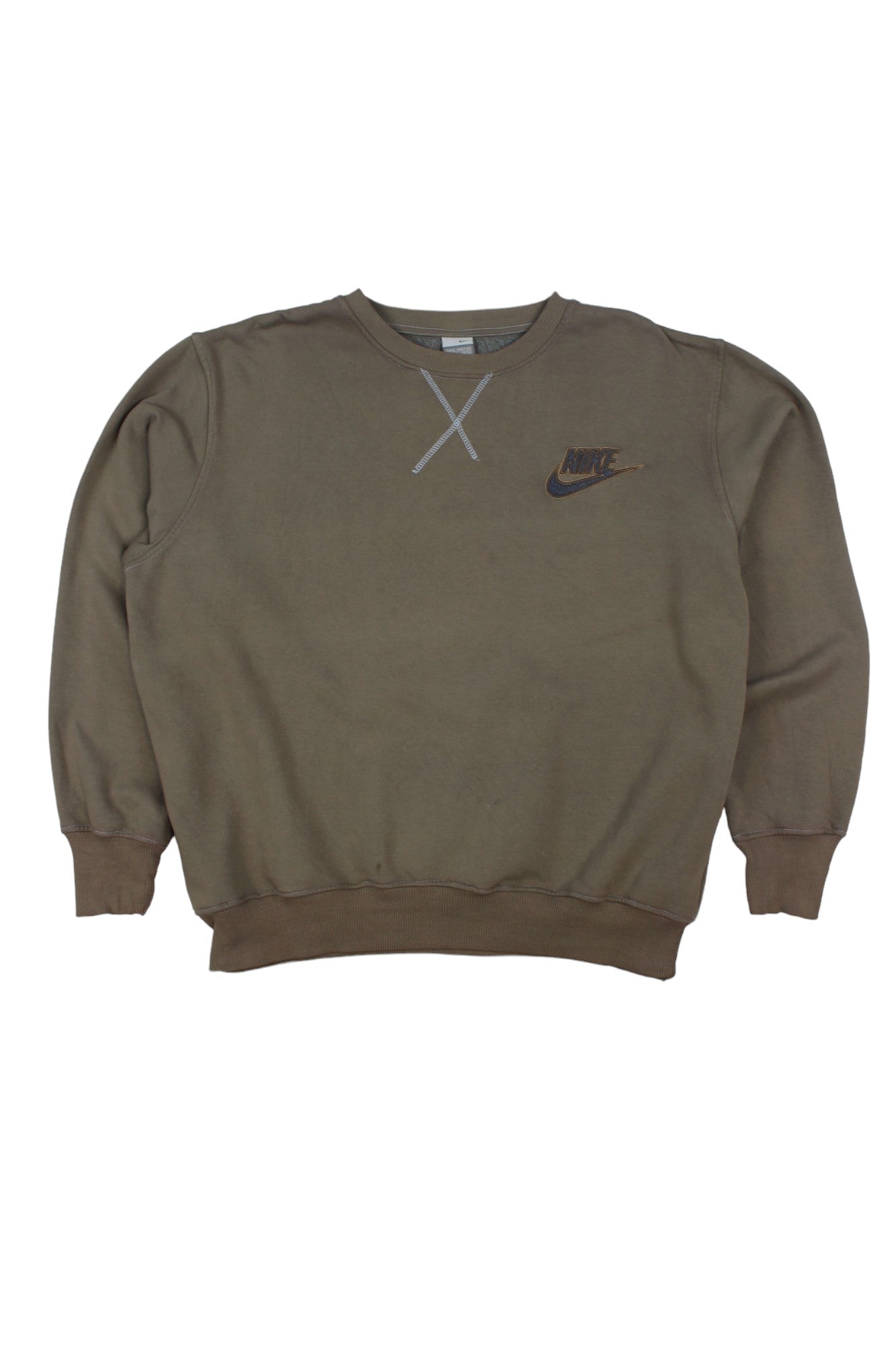 00s Nike Brown Embroidered Sweatshirt (XL)