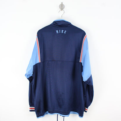 90s Nike Basketball Navy Track Jacket (XL)