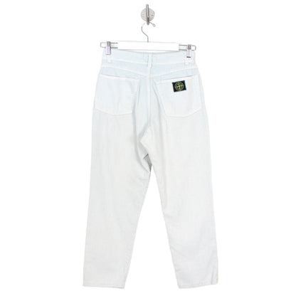 Circa 80s Stone Island White Thick Corduroy Trousers (W27" X L25.5")