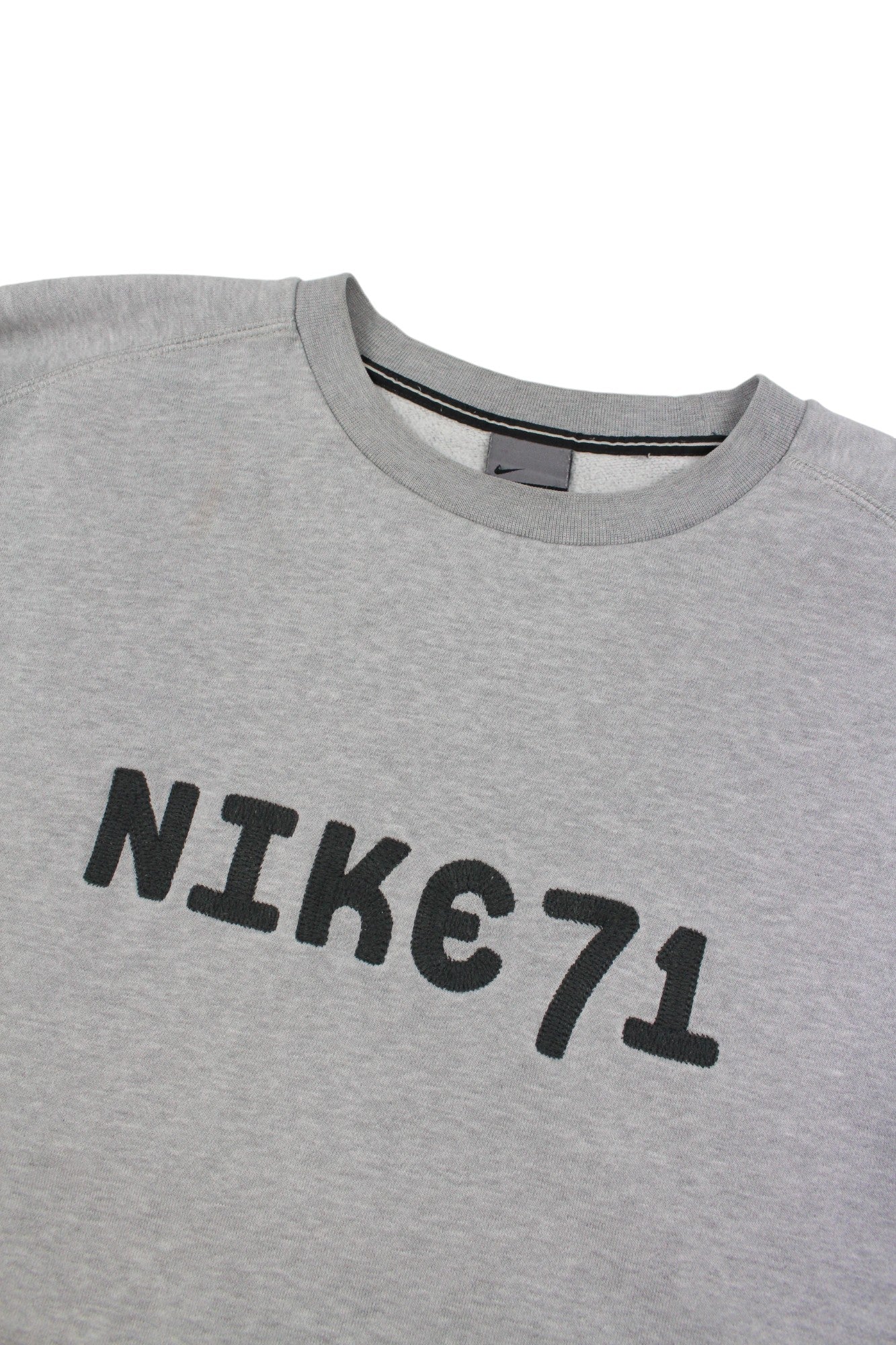 00s Nike Grey Embroidered Sweatshirt (XL)