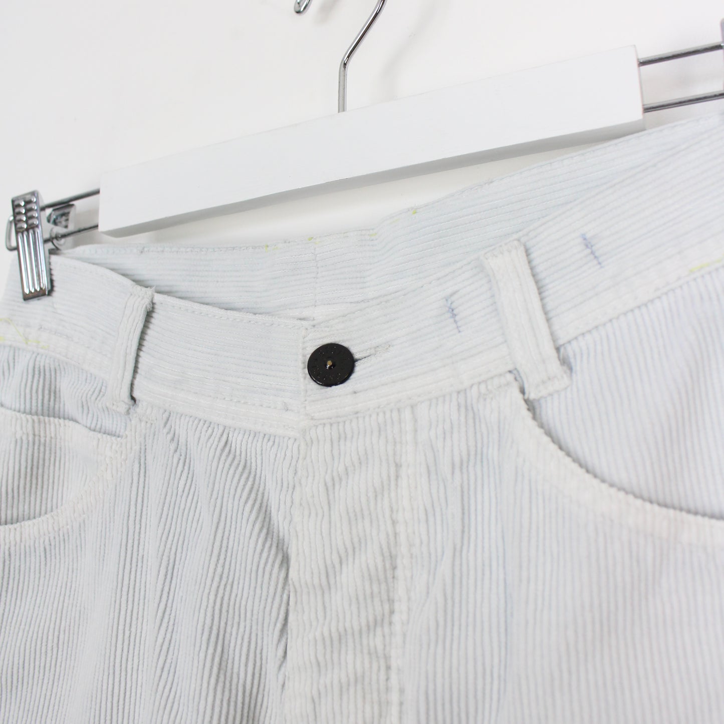 Circa 80s Stone Island White Thick Corduroy Trousers (W27" X L25.5")