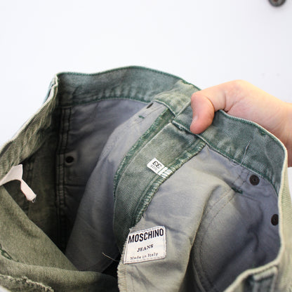 90s Moschino Green Denim Jeans (W32" X L29")