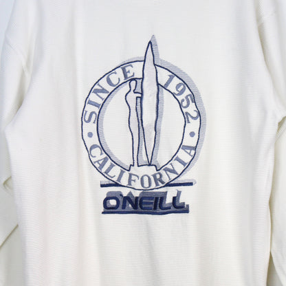 90s O'Neill White Ribbed sweatshirt (M)