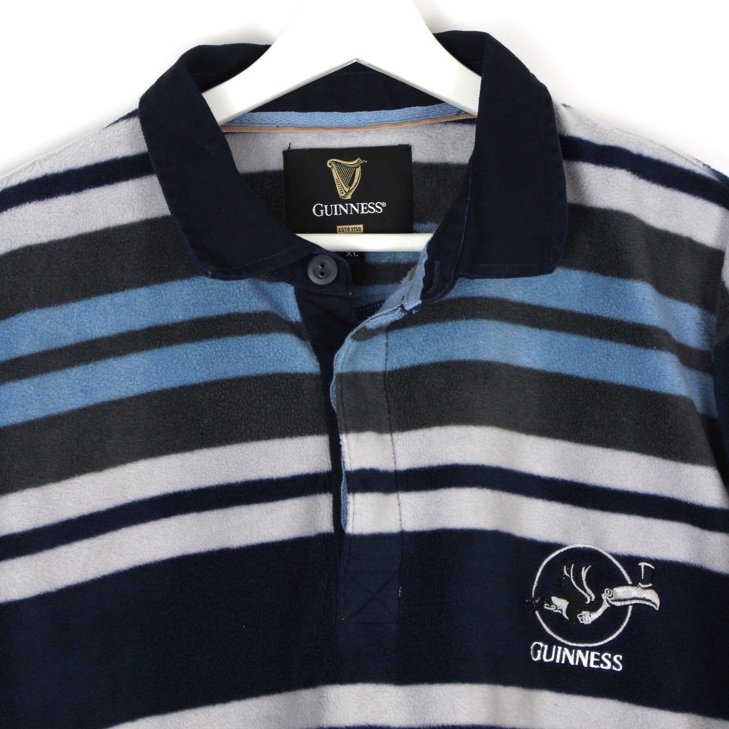 Guinness Navy Fleece Rugby Shirt (XL)