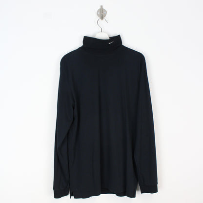 Nike black Embroidered Turtleneck T-Shirt (M/L)