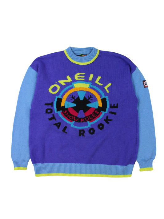 90s O'Neill Purple Heavy Knitted Jumper (S)