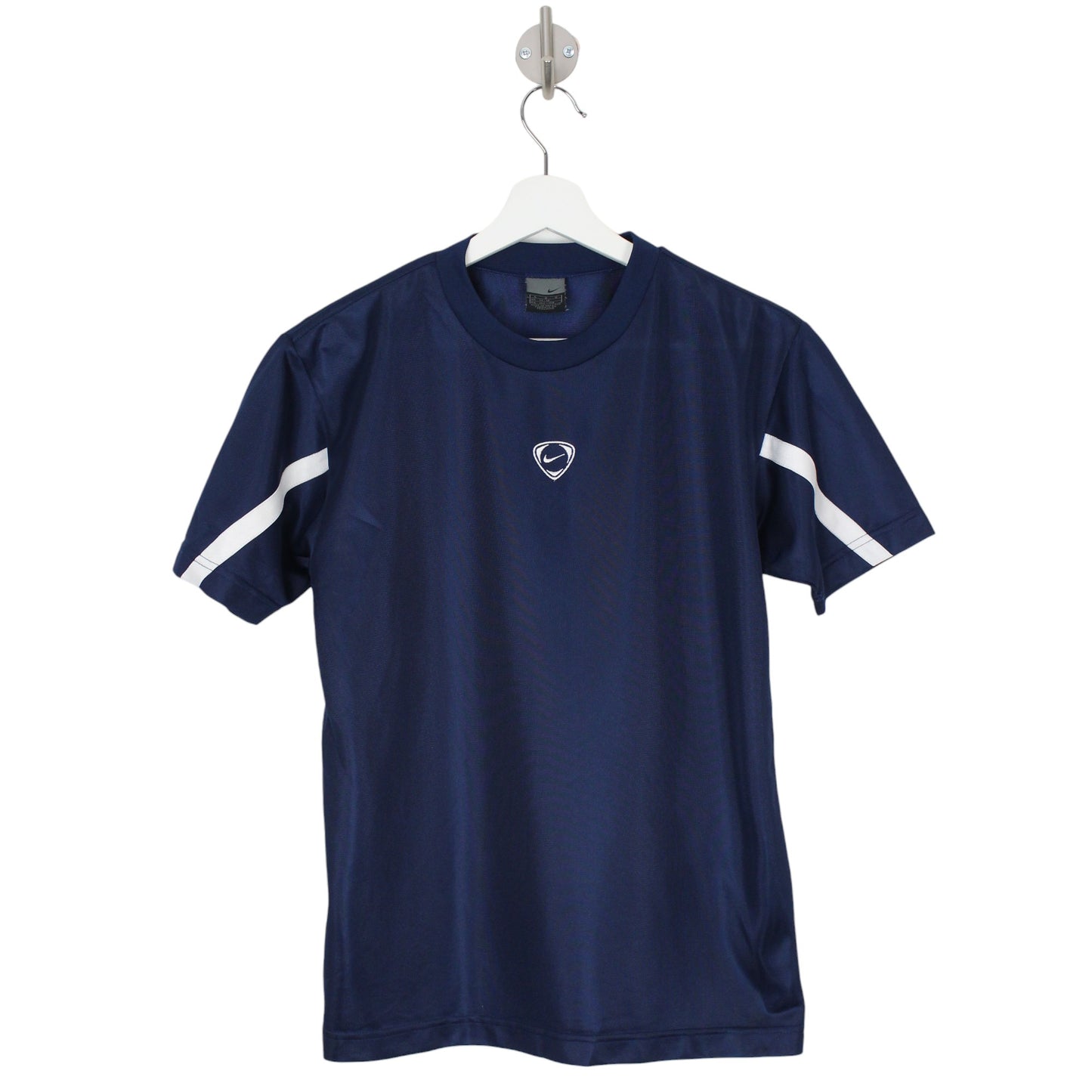 00s Nike Navy Polyester T-Shirt (XXS)