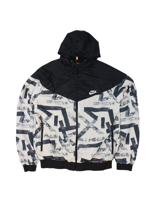 Nike Black Patterned Light Jacket (L)