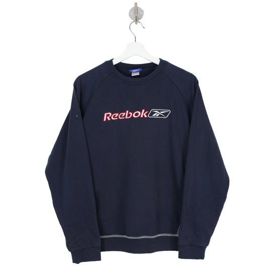 00s Reebok Navy Embroidered Sweatshirt (S)