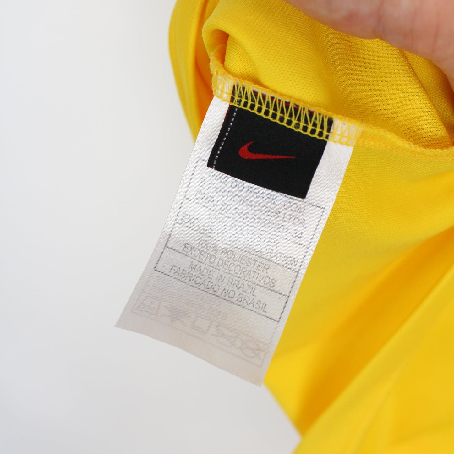 00s Brasil Nike Yellow Polyester T-Shirt (S)