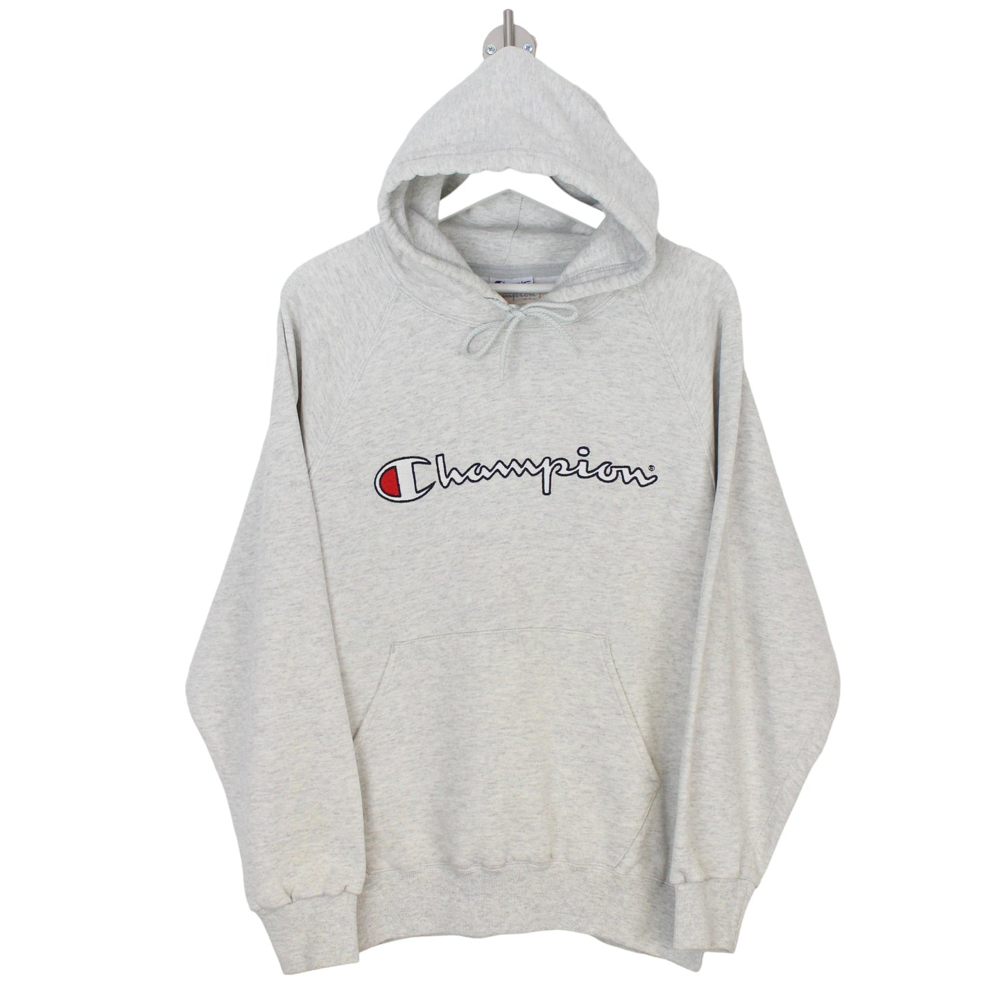 00s Champion Grey Embroidered Hoodie (M)