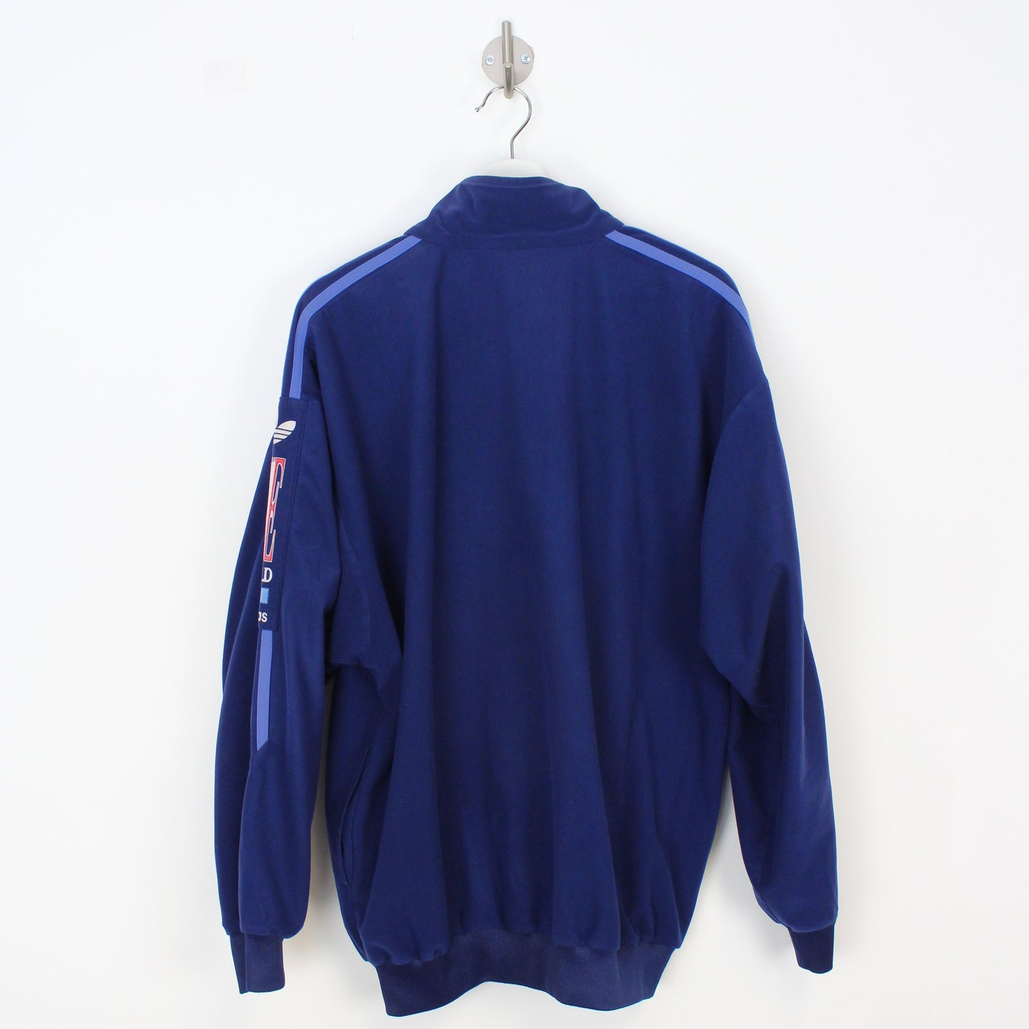 90s Adidas Navy Velour Track Jacket (XL)