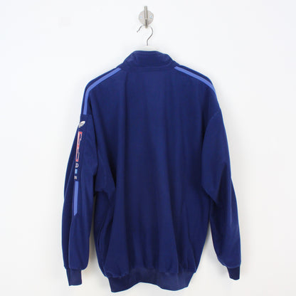 90s Adidas Navy Velour Track Jacket (XL)