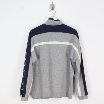 00s Champion Grey 1/4 Zip Sweatshirt (S)