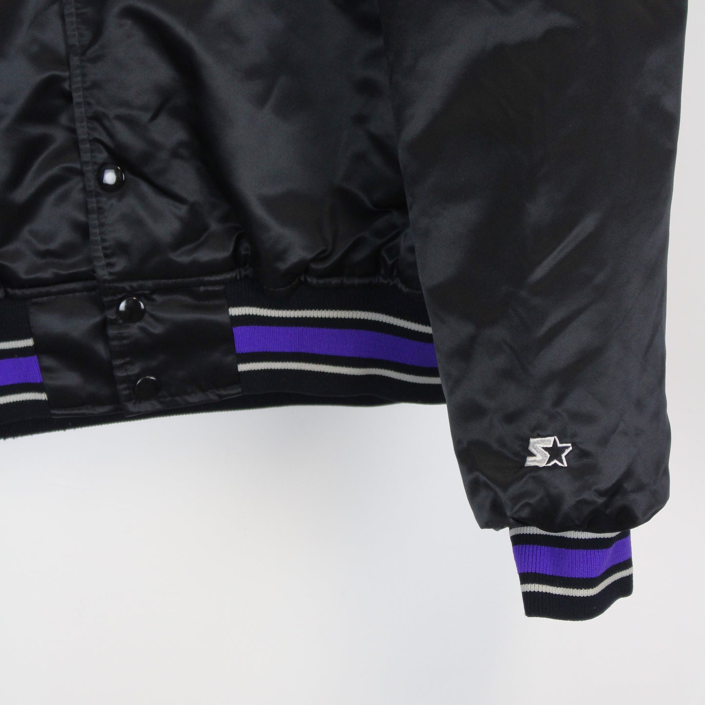 90s Colorado Rockies Starter Black Varsity Jacket (L)