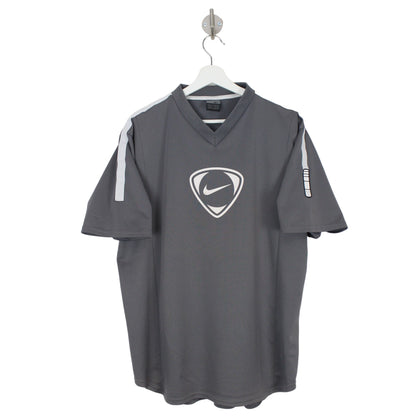 00s Nike Grey Polyester T-Shirt (XL)