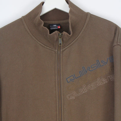 Quiksilver Brown Cotton Track Jacket (M)