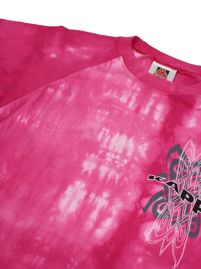 90s Kappa Pink Tie Dye T-Shirt (L)